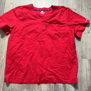 Landau Red Crew Neck Short Sleeve Tee casual